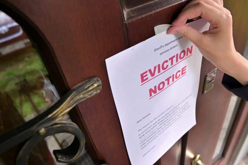 A judge issues an eviction notice for squatters in Knoxville, TN.