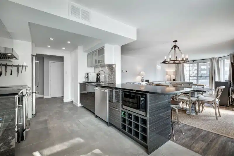 A house is staged to sell.